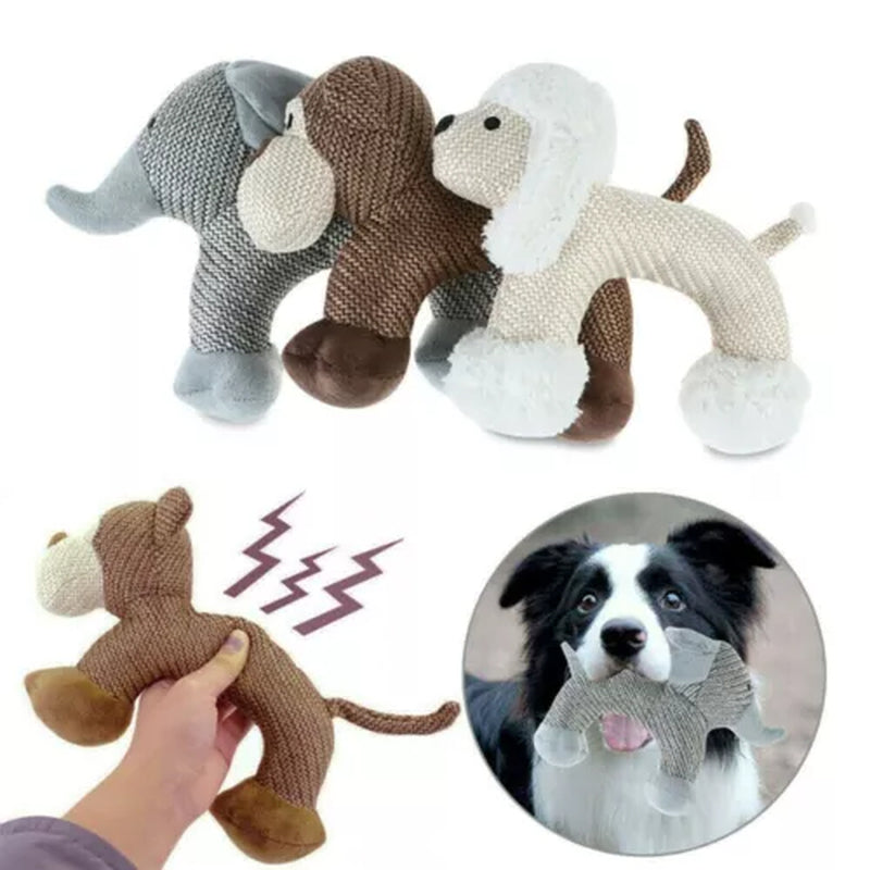 Squeaky Plush Dog Chew Toy - The PetTrail