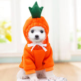 Fruit Print Fleece Dog Hoodie – Warm Winter Pet Sweater - The PetTrail