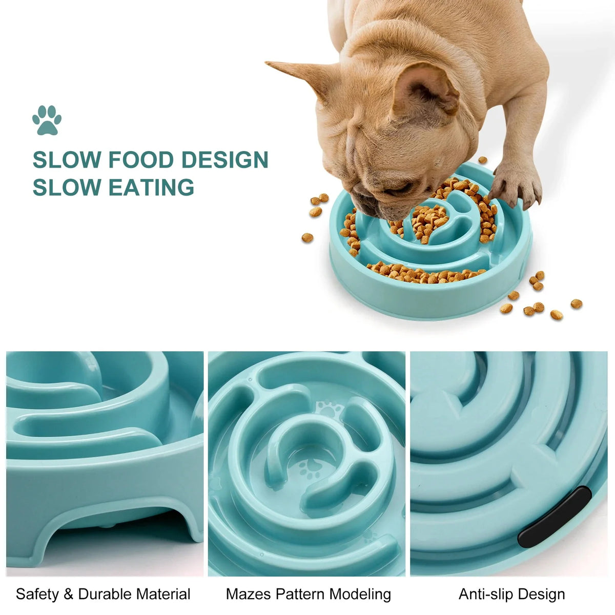 Slow Feeder Dog Bowl – Anti-Gulping Maze Bowl - The PetTrail