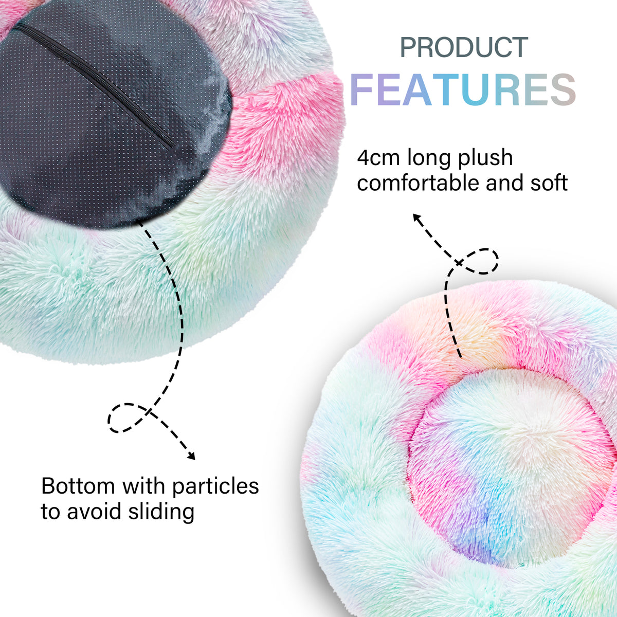 Fluffy Donut Pet Bed - The PetTrail
