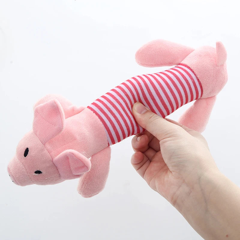 Colourful Squeaky Plush Dog Toy – Fun Chew & Play Toy - The PetTrail