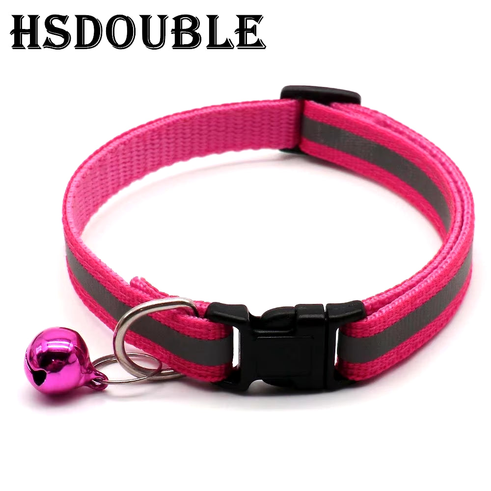 Reflective Cat & Small Dog Collars with Bells – 2 Pack - The PetTrail