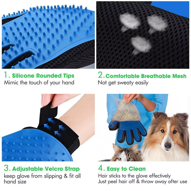2-in-1 Pet Bath & Massage Brush – Silicone Grooming Brush - The PetTrail