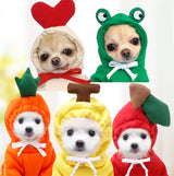 Fruit Print Fleece Dog Hoodie – Warm Winter Pet Sweater - The PetTrail