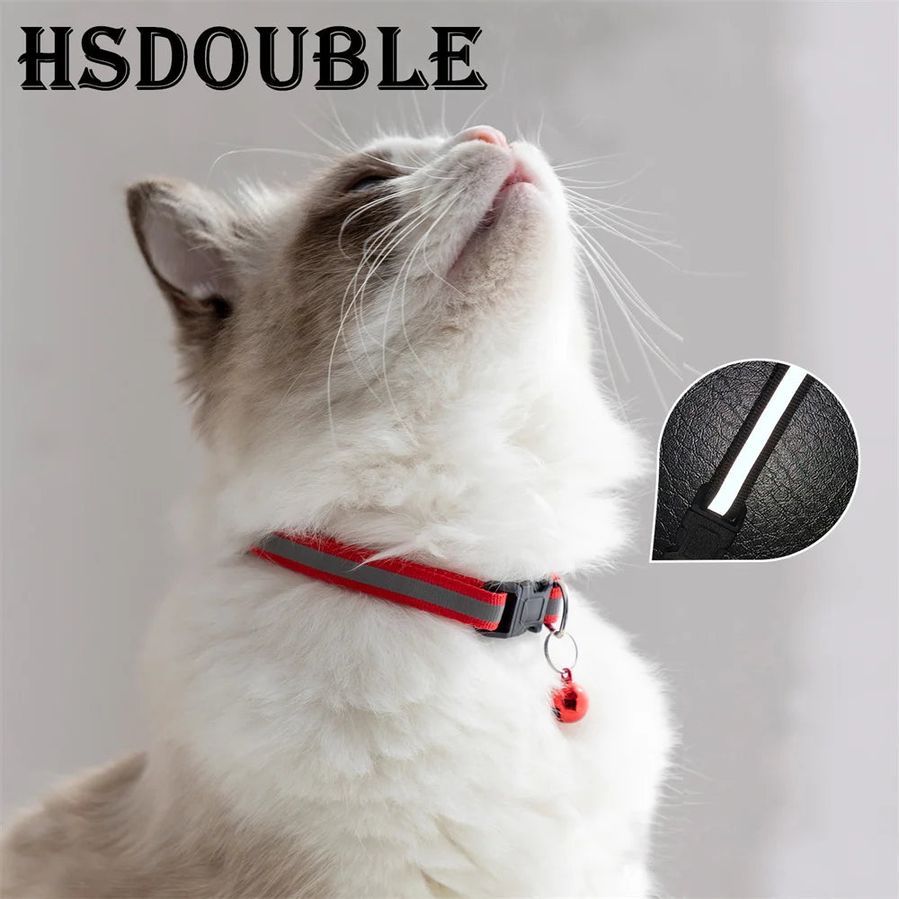 Reflective Cat & Small Dog Collars with Bells – 2 Pack - The PetTrail