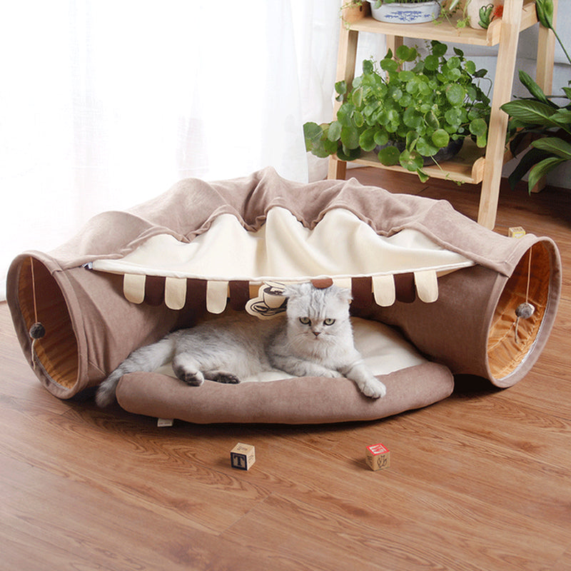 Interactive Collapse Cat Tunnel Play Toy - The PetTrail