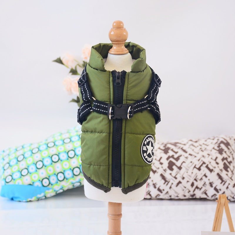 Waterproof Dog Coat with Harness – Warm Winter Jacket - The PetTrail