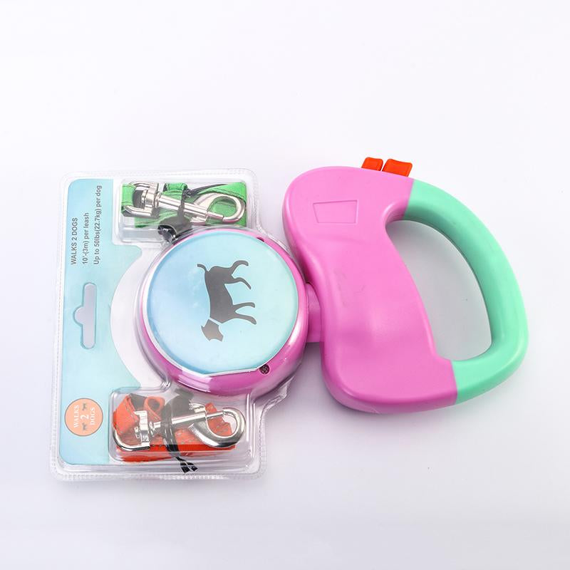 Retractable Dual Pet Dog Walking Leash - The PetTrail