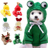 Fruit Print Fleece Dog Hoodie – Warm Winter Pet Sweater - The PetTrail