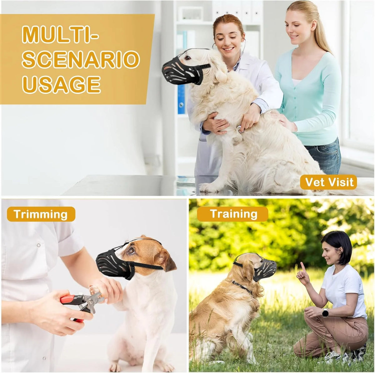 Adjustable Soft Breathable Dog Muzzle - The PetTrail