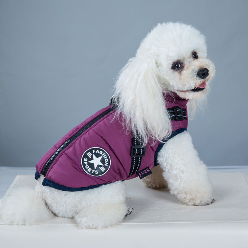 Waterproof Dog Coat with Harness – Warm Winter Jacket - The PetTrail
