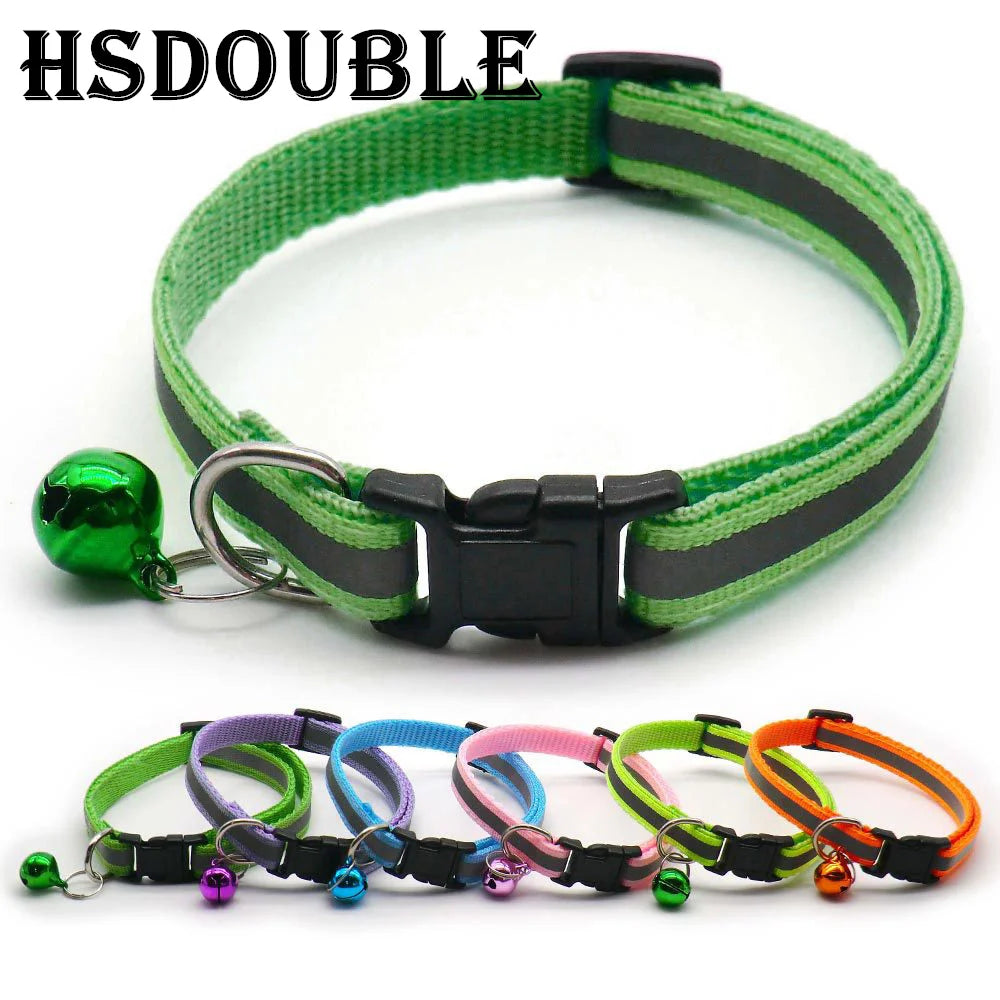 Reflective Cat & Small Dog Collars with Bells – 2 Pack - The PetTrail