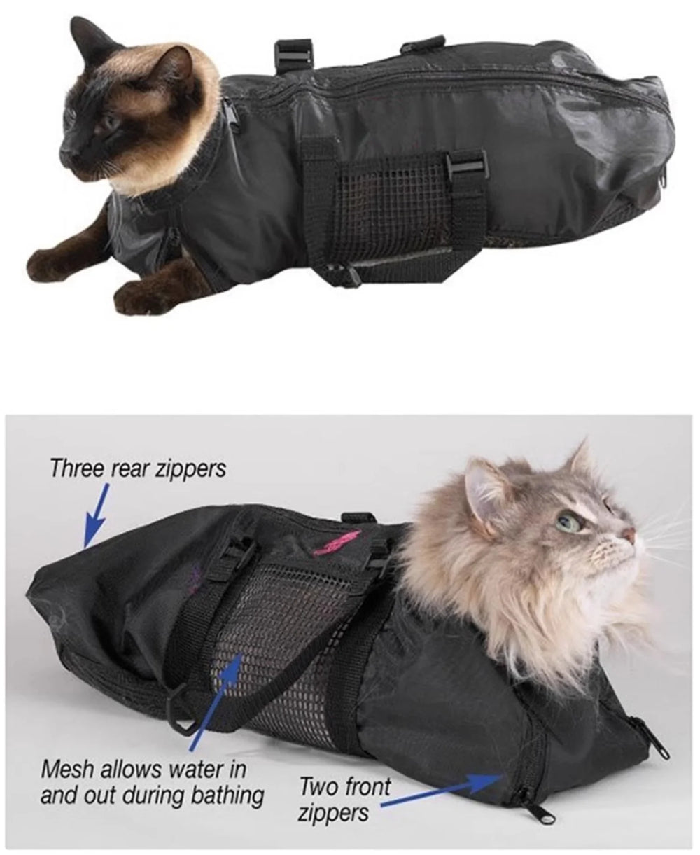 Cat Grooming Bag - Anti-Scratch Washing & Bathing Restraint Bag - The PetTrail