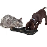 2-in-1 Stainless Steel Dog Bowl Set - The PetTrail
