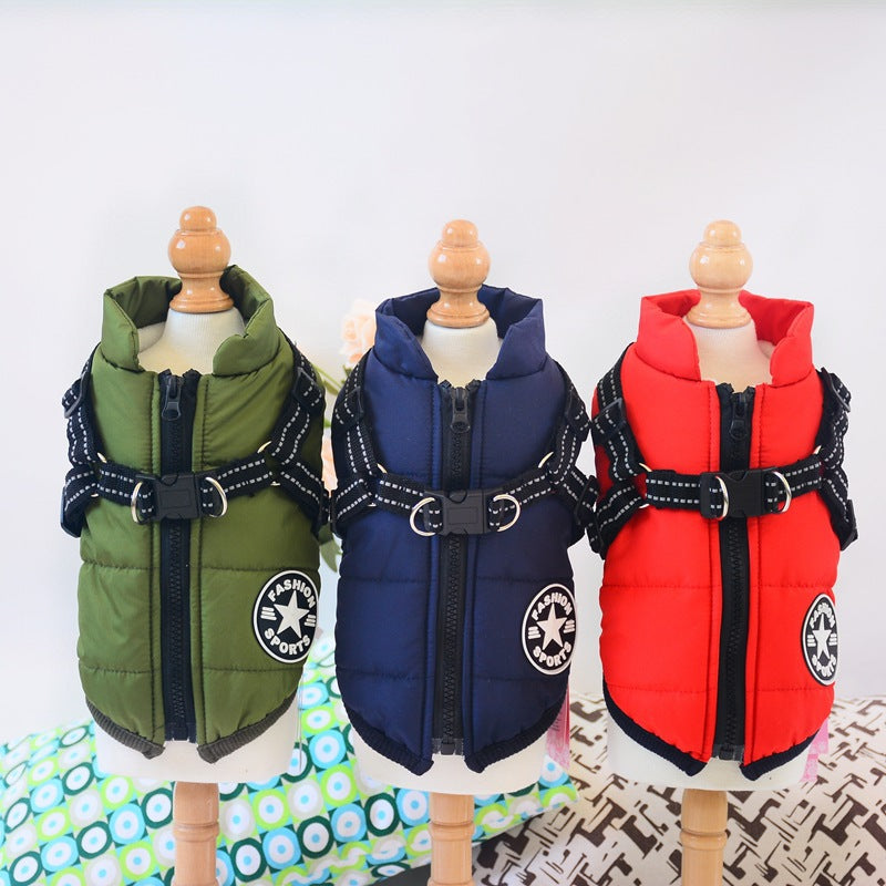 Waterproof Dog Coat with Harness – Warm Winter Jacket - The PetTrail
