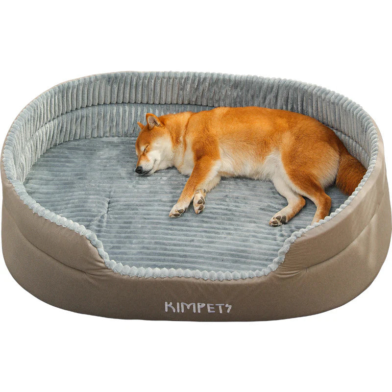 Cozy Winter Dog Bed with Reversible Mat - The PetTrail