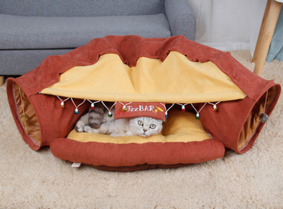 Interactive Collapse Cat Tunnel Play Toy - The PetTrail