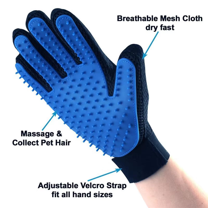 2-in-1 Pet Bath & Massage Brush – Silicone Grooming Brush - The PetTrail