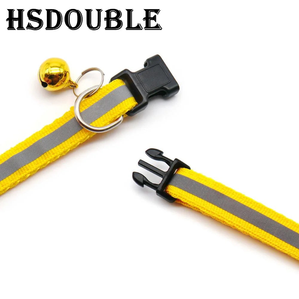 Reflective Cat & Small Dog Collars with Bells – 2 Pack - The PetTrail