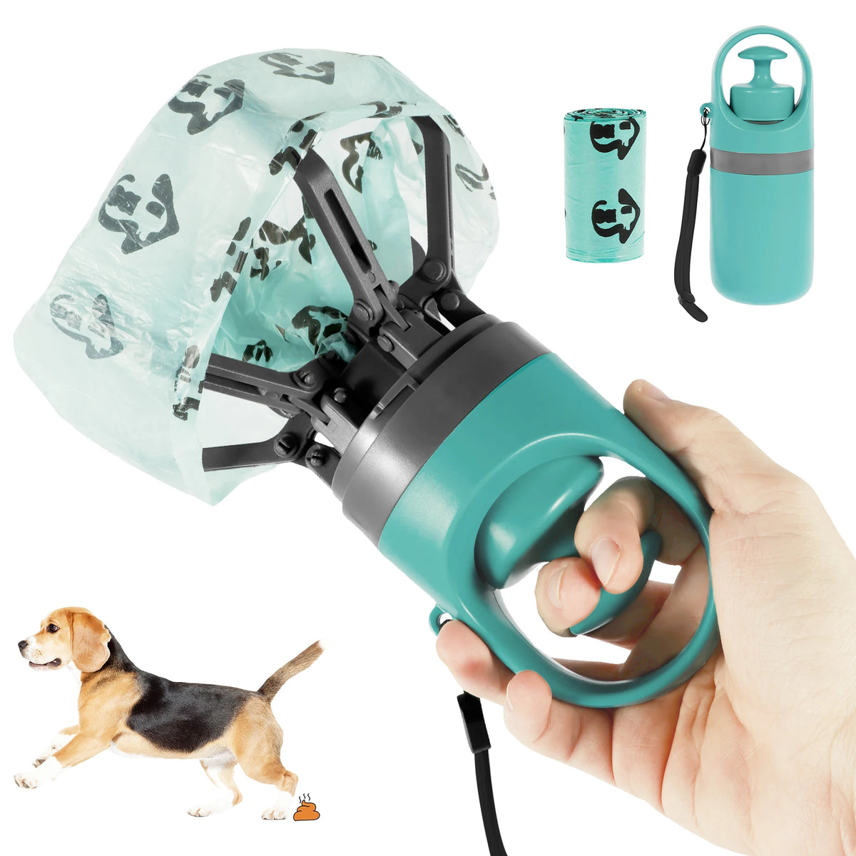 Pet Toilet Portable Outdoor Garbage Bag, Dog Toilet Six Claw Shovel Fecal Dispenser - The PetTrail