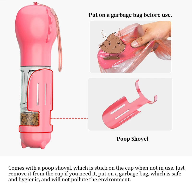 3-in-1 Portable Pet Water & Food Bottle - The PetTrail