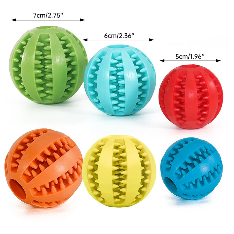 Rubber Dental Chew Ball for Dogs - The PetTrail