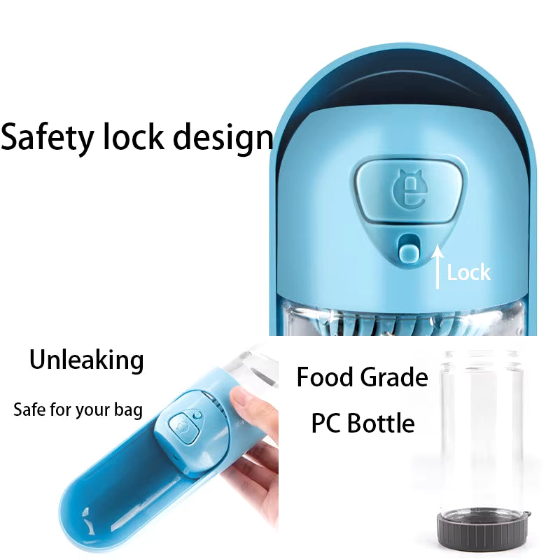 Portable Pet Water Bottle & Travel Feeder - The PetTrail