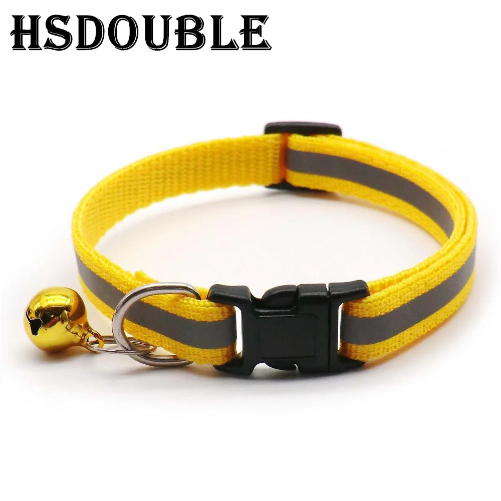 Reflective Cat & Small Dog Collars with Bells – 2 Pack - The PetTrail