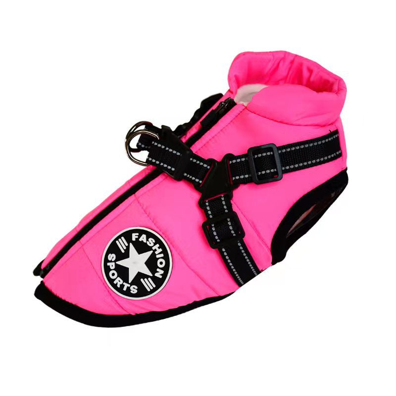 Waterproof Dog Coat with Harness – Warm Winter Jacket - The PetTrail