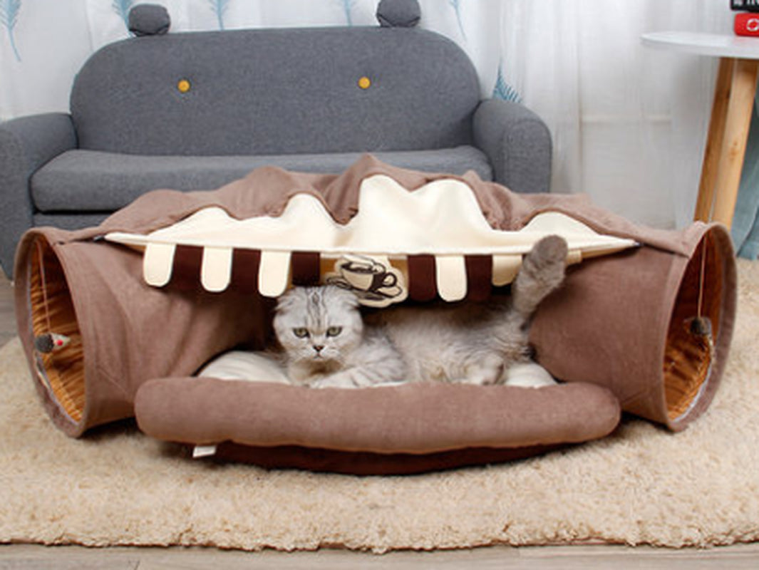 Interactive Collapse Cat Tunnel Play Toy - The PetTrail